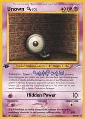 Unown [Q] - 59/105 - Uncommon - 1st Edition